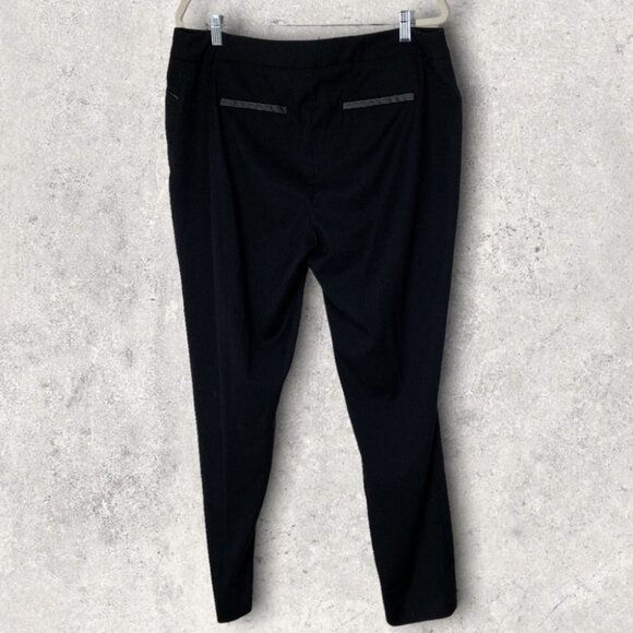 Reitmans Black Dress Pants Textured‎ Size 16 High Rise Pockets Business Casual - Picture 2 of 11
